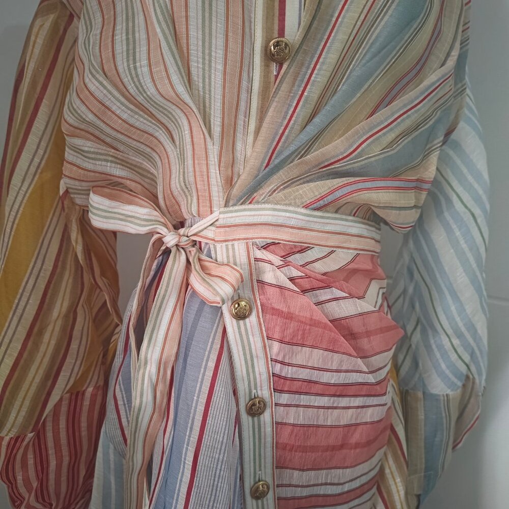 Zimmermann Rebellion Striped Midi Dress - Picture 8 of 13